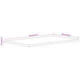 Bathroom Countertop 90x60x3.8 cm Rectangular Solid Wood Acacia 370309