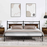 Bed Frame without Mattress Smoked Oak 200x200 cm Engineered Wood 4106750
