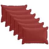 Cushion with Pillow HOUTEN 6 pcs Wine Red Polyester 933385