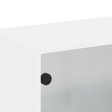 Wall Cabinet with Glass Doors White 68x37x68.5 cm 836490
