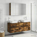 Bathroom Furniture Set 4 pcs Smoked Oak 3406787