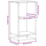 Book Cabinet Sonoma Oak 40x35x76 cm Engineered Wood 849095