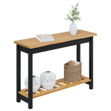 Console Table EKAI Black 112 x 35 x 76 cm Solid Pine Wood 42037017
