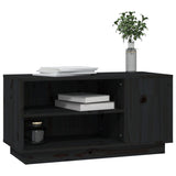TV Cabinet Black 80x35x40.5 cm Solid Wood Pine 814408