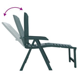 Sun Lounger Green Plastic Standard Foldable Sun Lounger 364706