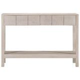 Console Table White 110x35x75 cm Solid Wood Mango 4009375