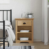 Bedside Cabinet with Drawer BODO Honey Brown 53 x 38.5 x 67 cm 42023478