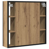 Bathroom Mirror Cabinet Artisan Oak 60x16x60 cm Engineered Wood 862227