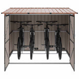 Bike Shed 3 pcs Brown 216 x 207 x 158 cm Metal 3385874