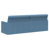 3 Seater Sofa Blue 220 x 81 x 82 cm Corduroy Fabric 42041169