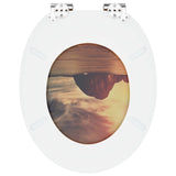 Soft-Close Toilet Seat Orange 44 x 38 cm MDF board 42027191