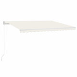 Manual Retractable Awning with LED 400x300 cm Cream 3068902