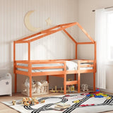 High Sleeper Bed without Mattress Wax Brown 80x200 cm Solid Wood Pine 3282057