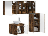 Bathroom Furniture Set 4 pcs Smoked Oak 3407427