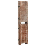 6-Panel Room Divider Brown 210x165 cm Solid Wood Paulownia 338585