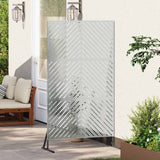 Privacy Screen 100 x 50 x 180 cm Galvanised Steel Silver 868547