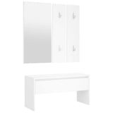 Hallway Furniture Set White Engineered Wood 3082062
