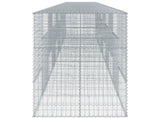 Gabion Basket with Cover 1000x100x150 cm Galvanised Iron 3295222