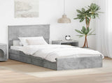 Storage Bed Concrete Grey 90 x 200 cm Engineered Wood 3410836