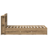 Bed Frame with Storage and Headboard Artisan Oak 90 x 200 cm 3445815