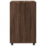 Rolling Cabinet Brown Oak 60x48x81 cm Engineered Wood 853170