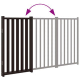 Dog Gate Foldable 3 Panels Black 150 cm Solid Wood Fir 352286