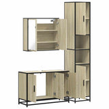 3 Piece Bathroom Furniture Set Sonoma Oak Engineered Wood 3301071