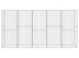 Gabion Wall with Cover Galvanised Steel 300x50x200 cm 145090