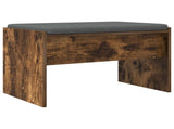 Hall Bench with Cushion Smoked Oak 63 x 38 x 40 cm 891548