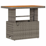 Garden Dining Set Grey Poly Rattan 42007920