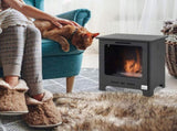 Freestanding Ethanol Fireplace, Bioethanol Fire with 0.9L Tank, 3 Hours Burning Time for Indoor, T3398P378817