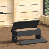 Chicken Treadle Feeder Black 48.5 x 39.5 x 19 cm 874672