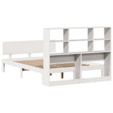 Bookcase Bed without Mattress White 160x200cm Solid Wood Pine 3322671