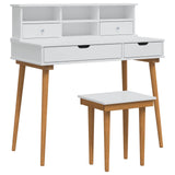 Dressing Table Set FAUSKE 3 pcs White 100 x 50 x 103.5 cm 3438588