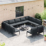 Garden Sofa Set Anthracite Steel 3379019