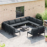 Garden Sofa Set Anthracite Steel 3379019