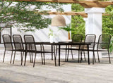 7 Piece Garden Dining Set Black 3099147