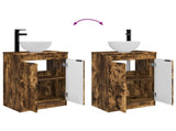 Bathroom Vanity with Sink Smoked Oak 54 x 35 x 83 cm 890143