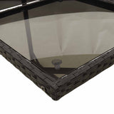 13 Piece Garden Dining Set with Cushions Black Poly Rattan 3211218