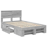 Bed Frame Grey Sonoma 120 x 200 cm Engineered Wood 3408779