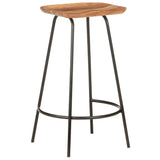 ZNTS Bar Stools 4 pcs Solid Acacia Wood 320652