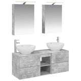 Bathroom Furniture Set 5 pcs Concrete Grey 3406954