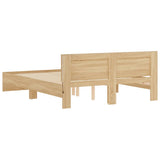 Bed Frame Sonoma oak Engineered wood, plywood 160x200 cm 3207597