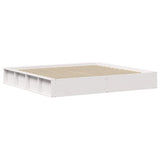 Bed Frame White 200 x 200 cm Solid Pine Wood 3385704