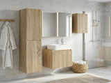 Bathroom Cabinet Set 5 pcs Sonoma Oak Engineered Wood 3407329