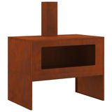 Fire Pit Brown 80 x 50 x 96 cm Weathering Steel 858937