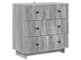 Drawer Cabinet Grey Sonoma 66 x 34.5 x 90 cm Engineered Wood 893921