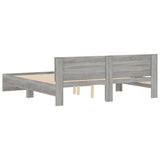 Bed Frame Grey Sonoma Engineered Wood, Plywood Double Durable 3207460