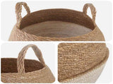 Plant Pot with Handles 2 pcs White 45 x 36 cm 100% Seagrass 42012271