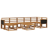 Outdoor Sofa Set 8 pcs Natural Solid Acacia Wood 3385400